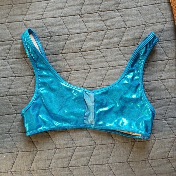NWOT Cali Sun and Fun Mesh Bikini Top Blue - Picture 3 of 4